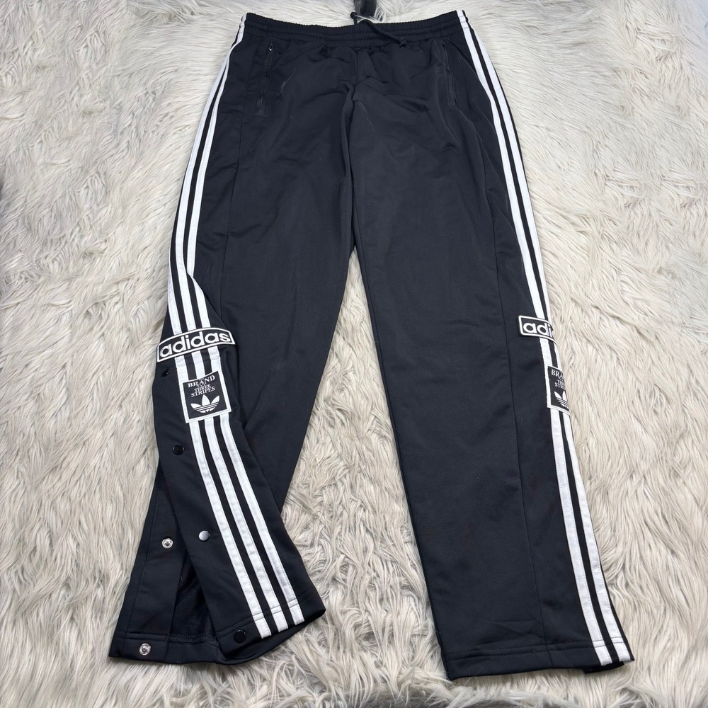 Adidas Men's L Black White Adibreak Popper Track Pant Blokecore Athleisure